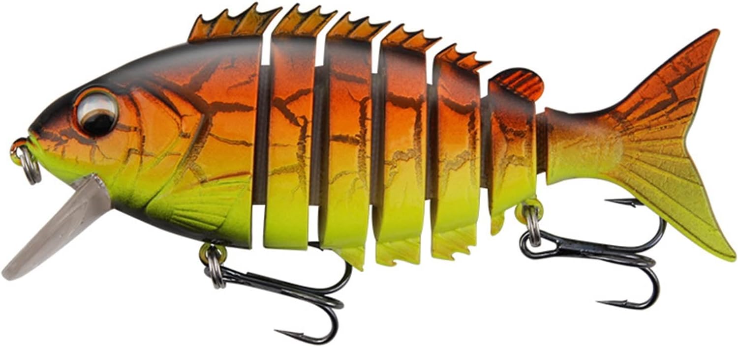 5Pcs 10cm 22g Segmented Multi Jointed Swimbaits Sinking Bionic Fishing Lures for Bass Trout Carp Pike Lifelike Hard Bait for Freshwater Saltwater