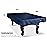 BEARCOVER Heavy Duty Leatherette Billiard Pool Table Cover, Waterproof & Tearproof Cover for Pool Table 7/8/9FT 8Feet-Blue_Faux Calf