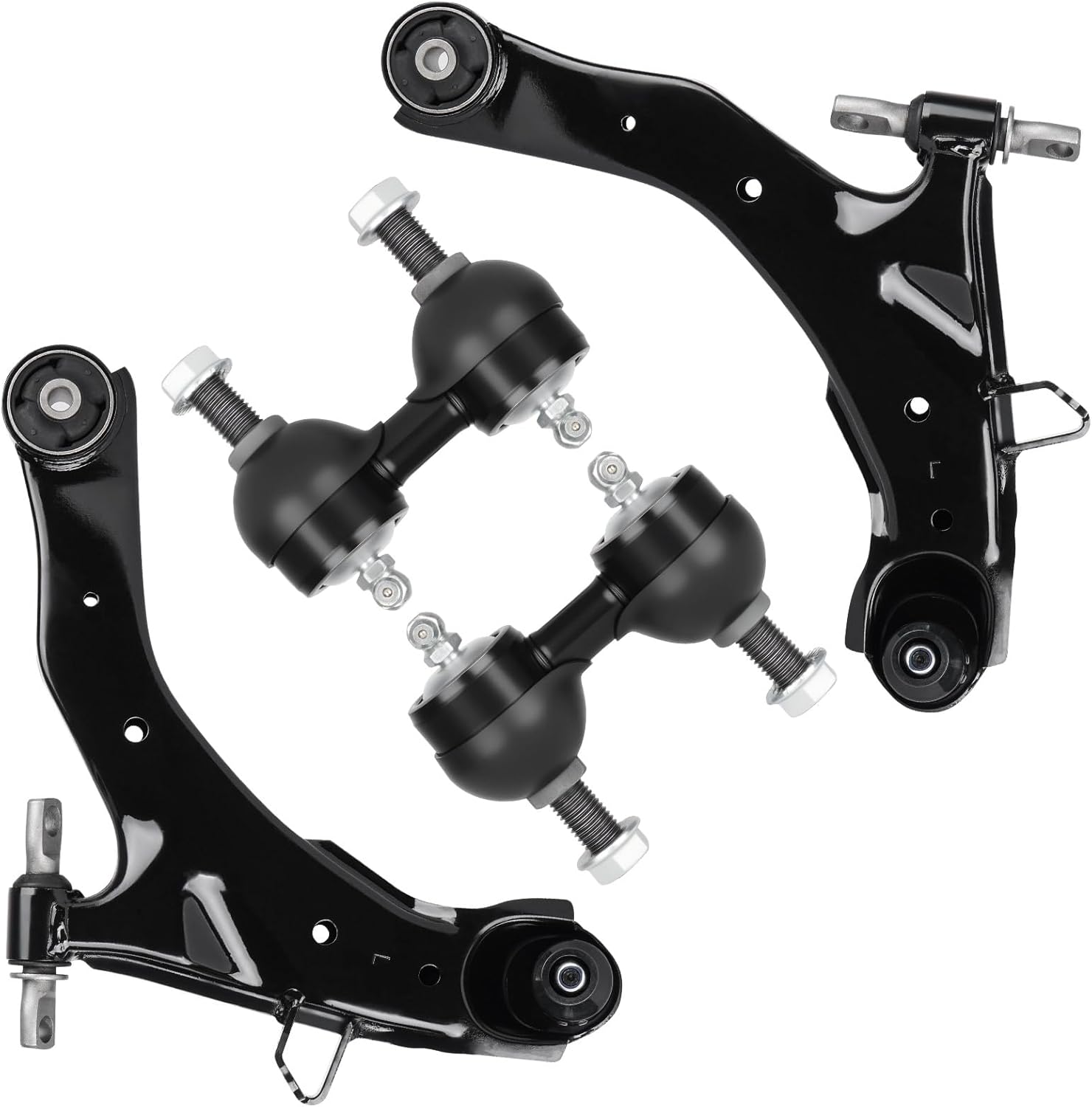 Front Lower Left & Right Control Arms w/Ball Joint + Sway Bar End Link Suspension Kit for Hyundai Elantra 2001 2002 2003 2004 2005 2006 (4pc)