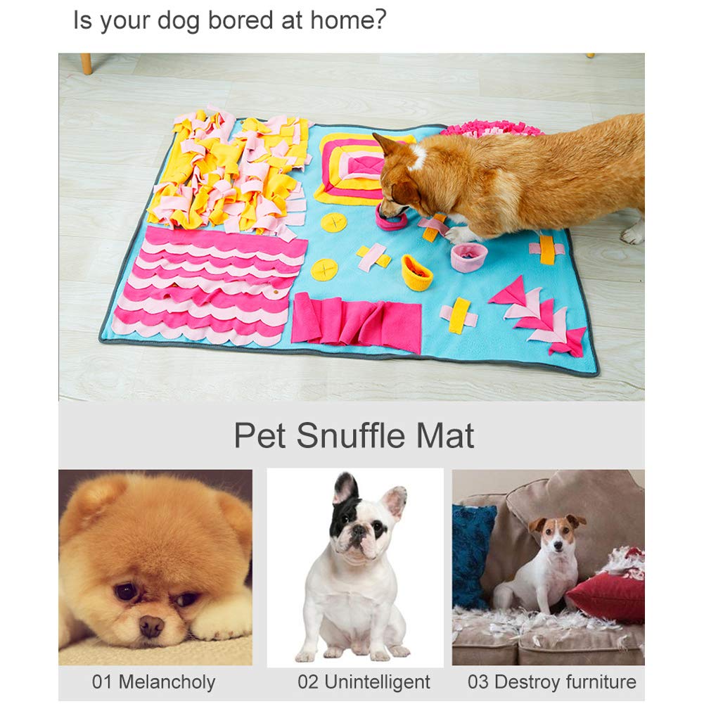 Schnüffelteppich Hund,Waschbar Faltbar Schnüffelrasen, Schadstofffrei Trainingsmatte Futtermatte Schnüffeldecke Für Haustier Hunde Katzen, Interaktive Spieltrainingsdecke Dog Puzzle Toys,C