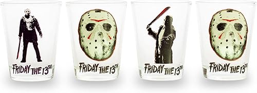 Toynk Friday The 13th Jason Voorhees - Mini vasos de chupito de 2 onzas Juego de 4