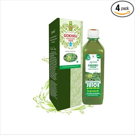 Jeevanras Gokhru Juice (500 ml) Pack of 4 | IMMUNITY BOOSTER | 100% Natural Who-GMP,GLP Certifie Products