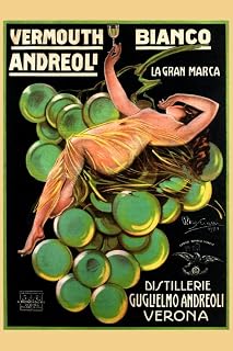 Vermouth Bianco Andreoli Wine Vintage Illustration Art Deco Liquor Vintage French Wall Art Nouveau Booze Poster Print French Advertising Vintage Art Prints Cool Wall Art Print Poster 16x24