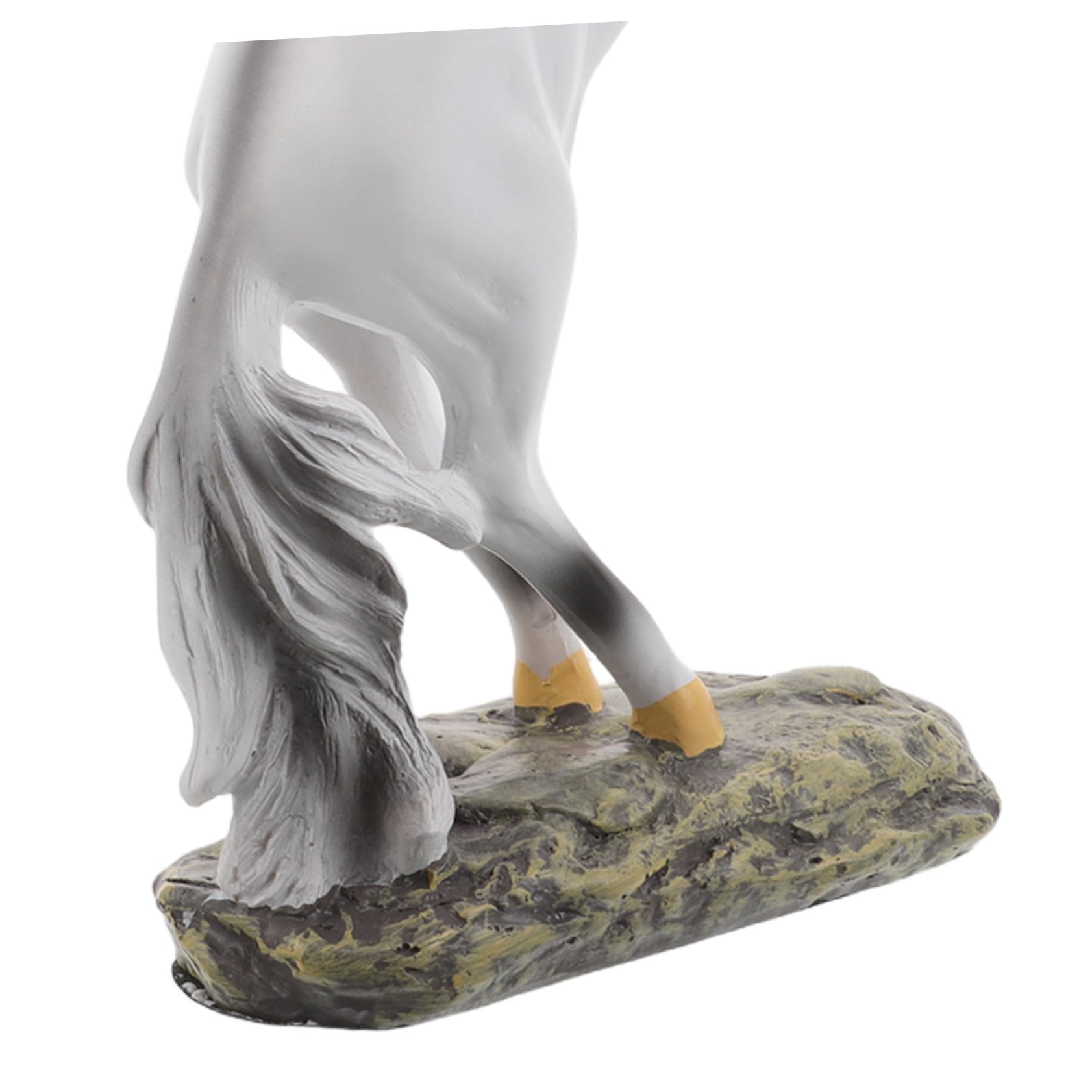 Figura de Corativa de Caballo de Resina en Color Claro