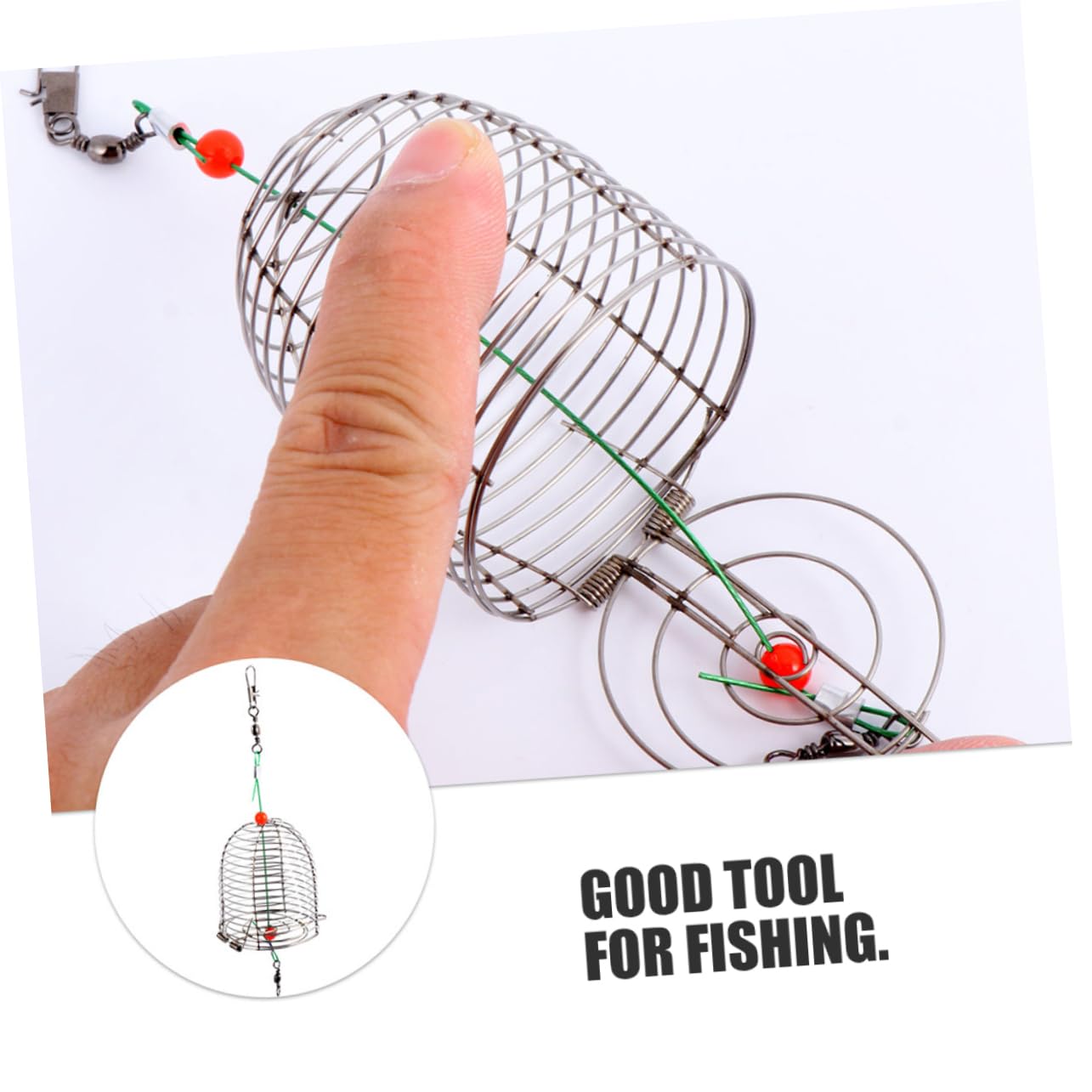 Sosoport Köderkäfig Veranstalter Feeder Zum Angeln Im Frühling Container Karpfenfischerei Tackle Bass Halter Für Fischköder Inhaber Eines Angelgeräte Rostfreier Stahl