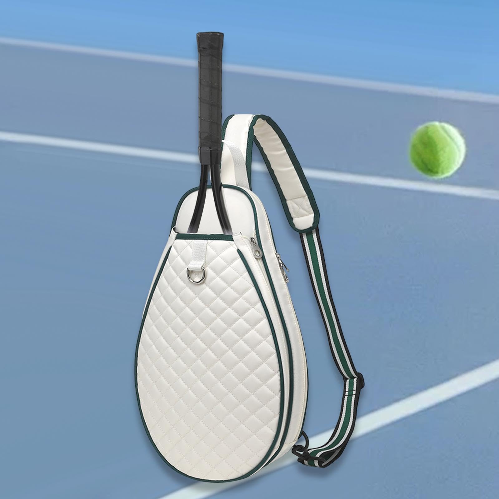 Sac à Raquette De Tennis Wilson – Noir, Bleu Et Blanc – Bandoulière Et Poignée – Occasion