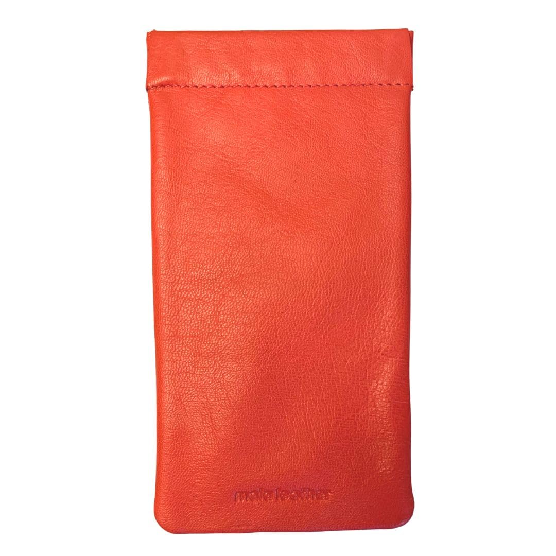 Mala Leather Leather Snaptop Wide Fitting Glasses Sunglasses Case (Red)
