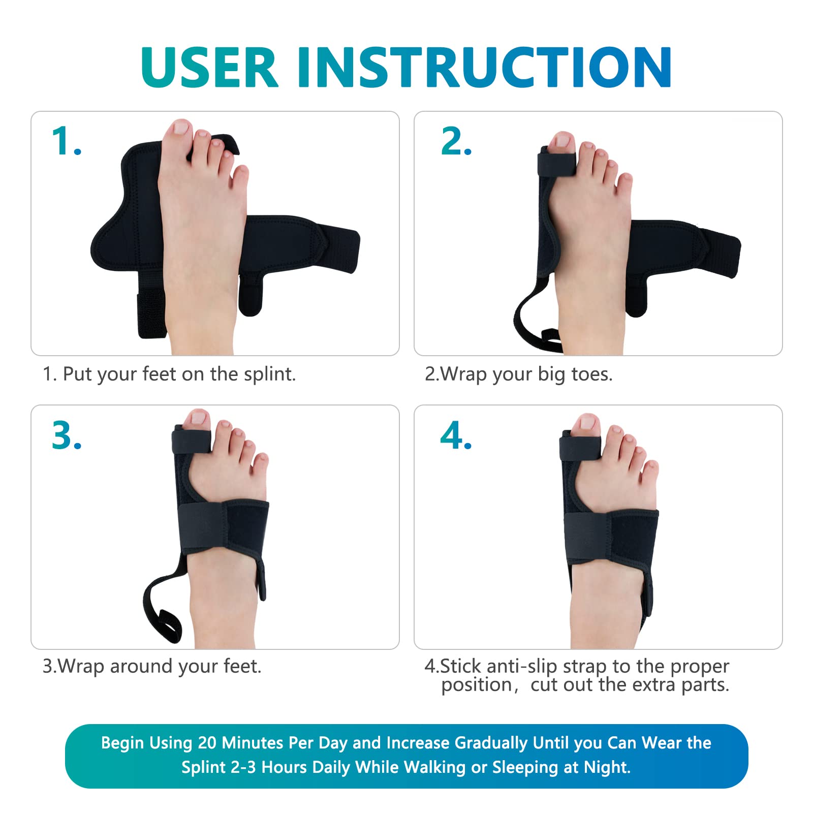 Bunion Corrector & Bunion Relief Protector Sleeves Kit7 Pieces Set