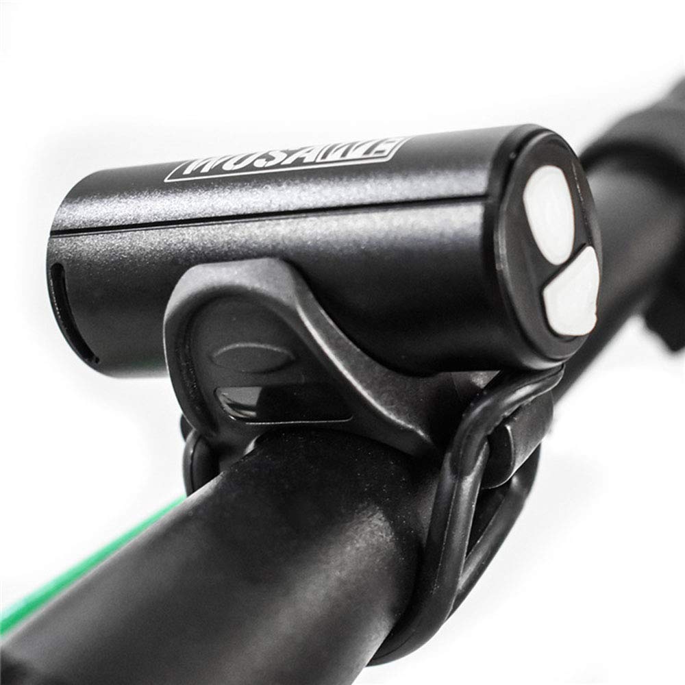 WSHP Luce della Bici, Luce di Bicicletta di Ricarica USB Luce di Bicicletta Impermeabile 4 File di Illuminazione Regolabile Lavoro Lungo Antiurto
