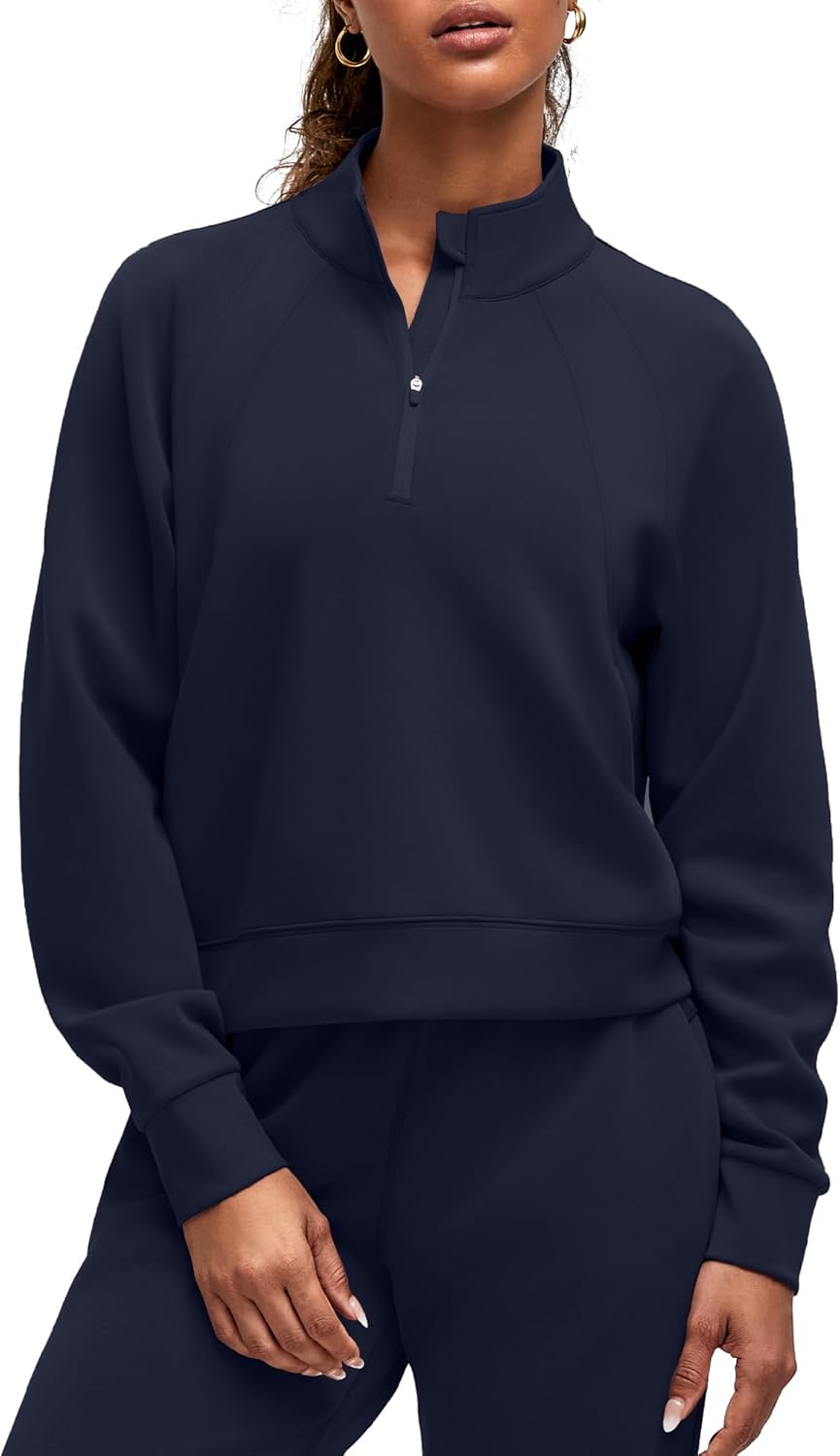 G4Free Smoofit Modal Soft Women's Sweatshirts Half-Zip Pullover Mock Neck Casual Tops with Pockets - Image 2