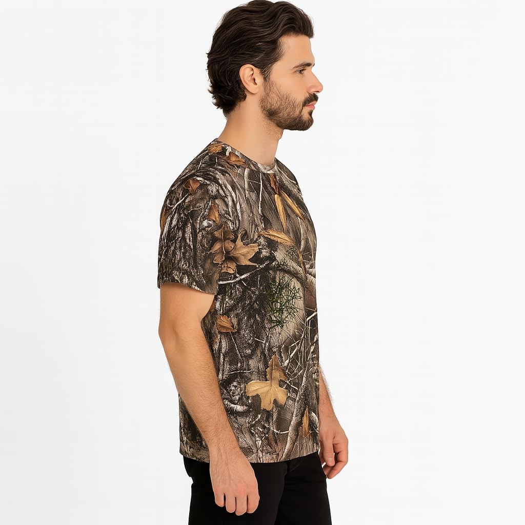 Authentic Realtree Camouflage Short Sleeve Polye Tee - Scent Control & Moisture Wicking UPF 30 | Unisex Adult Crewneck Shirt - Image 2