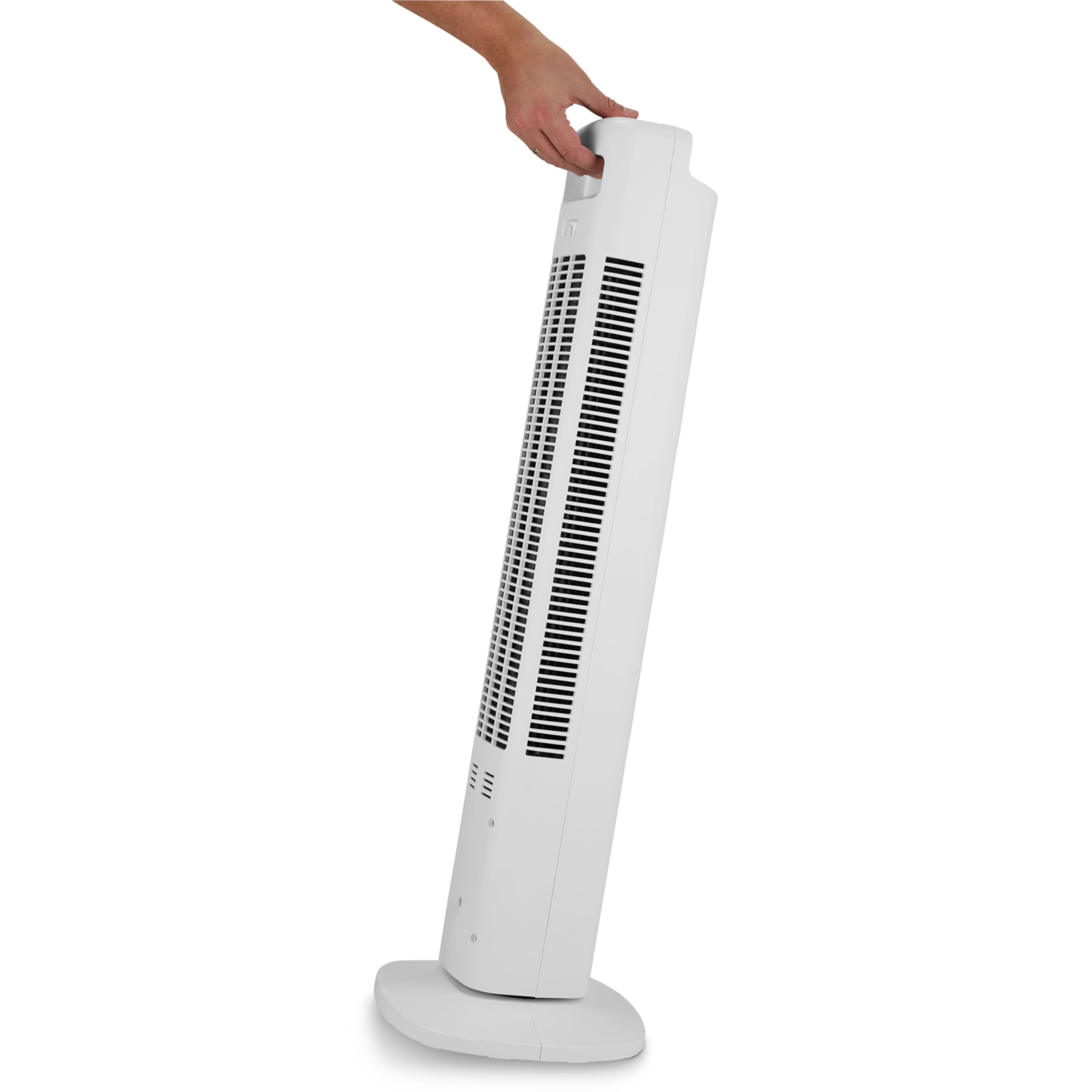 MEDION P15 TF Turmventilator mit Fernbedienung (5 Geschwindigkeitsstufen, leiser Schlafmodus, 45 Watt Leistung, Automatische 80° horizontale Oszillation, LED Display, MD10809) weiß