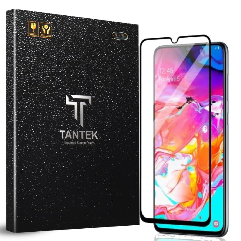 Image of TitanGuard Tempered Glass Screen Protector Guard for Samsung Galaxy A70 / A70s - 9H Hardness, Military Grade, Anti-Static, Easy Installation Kit - 1 PACK
