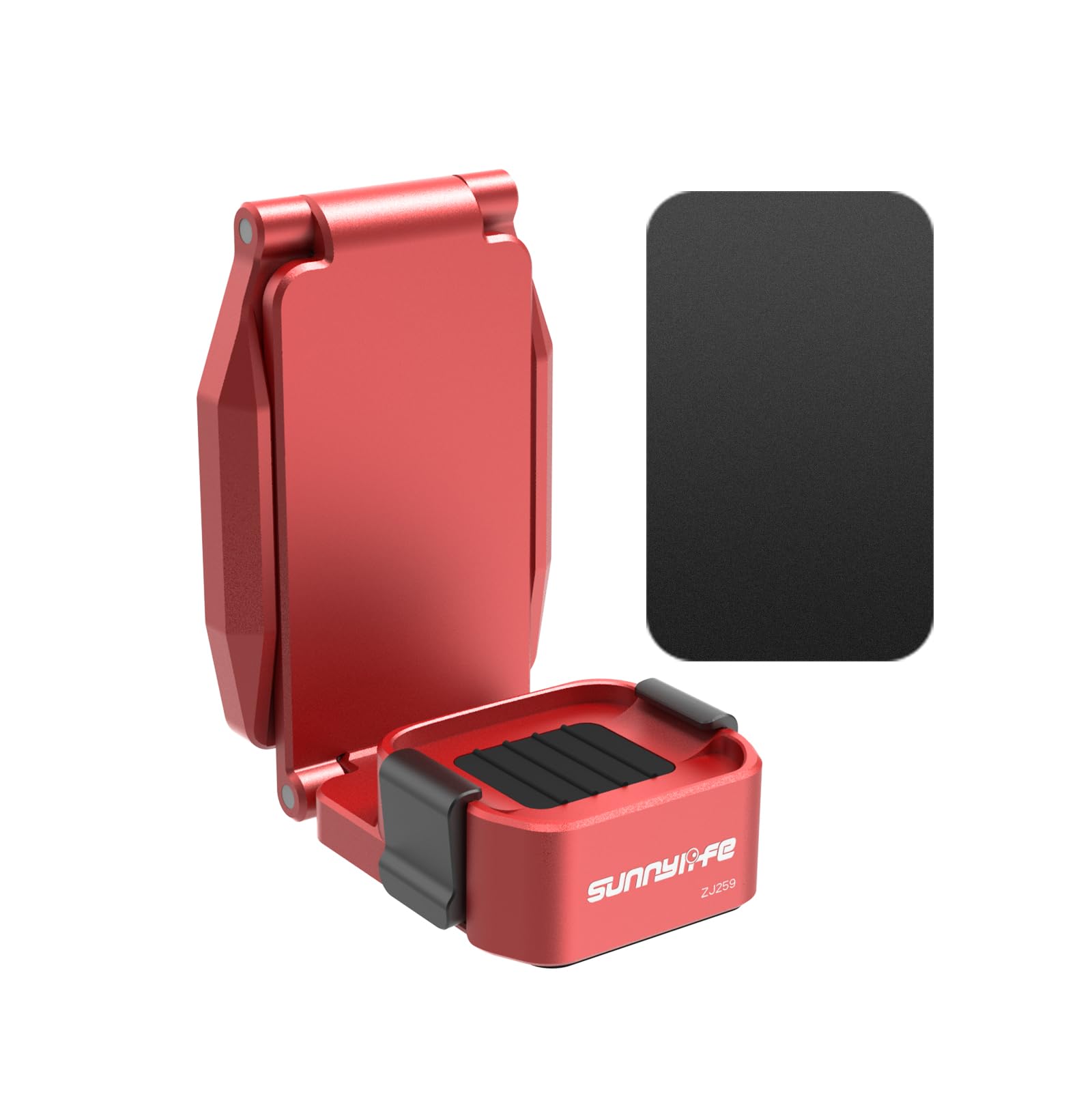 Generico Supporto con fissaggio magnetico per DJI Osmo Pocket 4 Pro/4/3, adattatore di espansione magnetico in lega di alluminio con impugnatura regolabile a 180° e vite da 1/4″, rosso