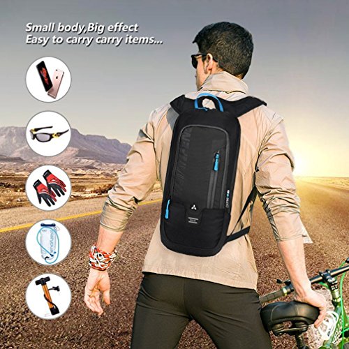 WINDCHASER Cycling Backpack, 10L Bicycle Backpack Waterproof Breathable Bag for Outdoor Travel Hiking Climbing Biking Running Skiing (Black)
