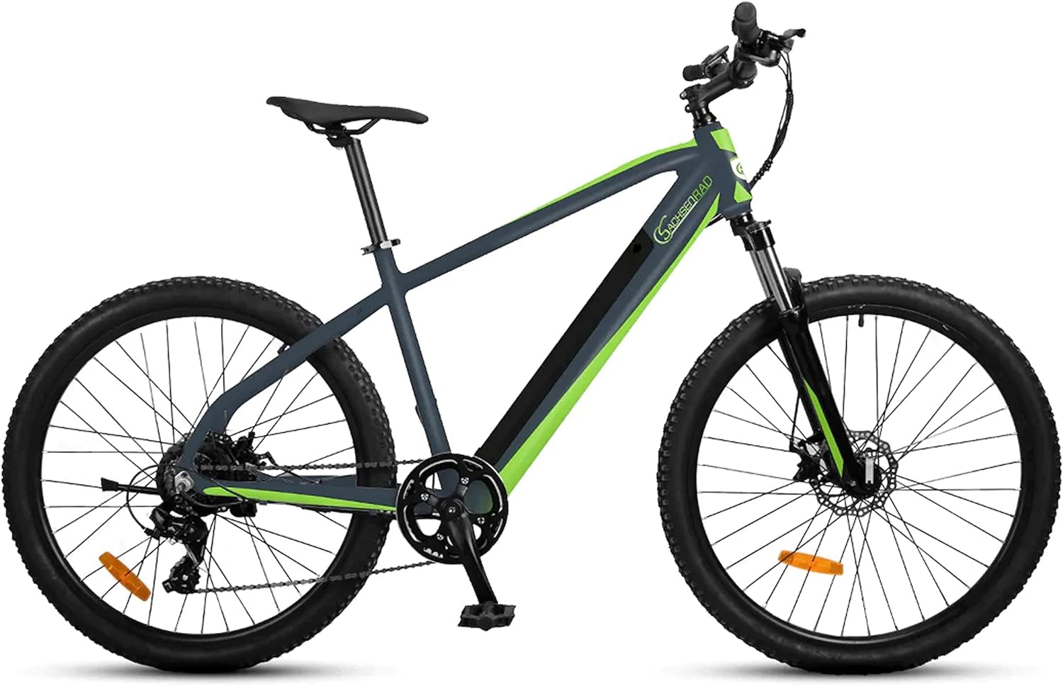 SachsenRAD E-Bike Mountain Bike R8 Ranger with StVZO Certified, 27.5 Inches, Hydraulic Disc Brakes, 7-Speed Gears, LCD Display, 36 V Fully Integrated Battery, On and Off-Road Tyres, Grey Sports &