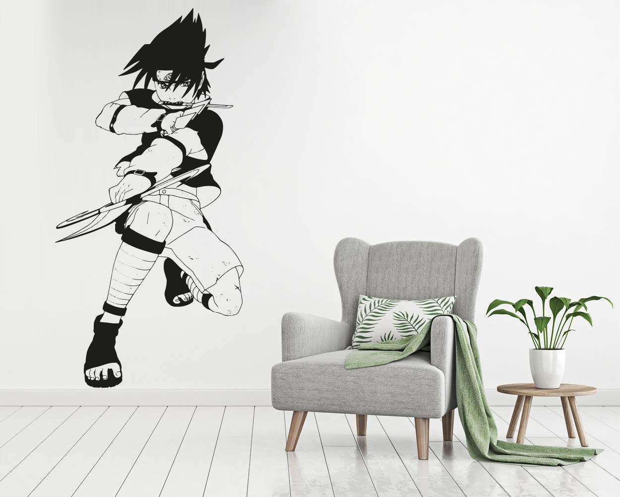 The LxLab | Sasuke Uchiha Wall Decal | Naruto Wall Sticker | Anime Art Decal | HQ | Three Dimensions Available (L)