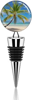 Tropical Palm Tree Wine Bottle Stopper Reusable Wine Seal Stopper, Decorative Bottle Sealer Keep The Wine Fresh, Is An Ideal Wine Accessory Gift