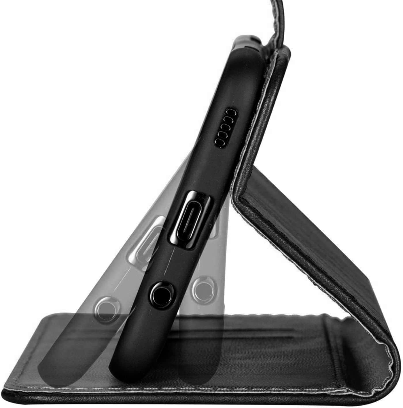 ZANAÉ ZAN-BK-NT9S CUSTODIA A LIBRO per Redmi Note 9 Pro Max / Note 9 Pro / Note 9S, Nero