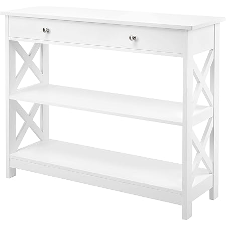 Beliani Konsolentisch Weiß - Schminktisch & Beistelltisch Im Landhausstil