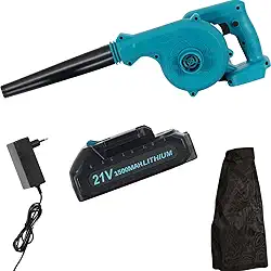 Assoprador Soprador de Folhas com Bateria de 21v 1500mah + Saco Coletor