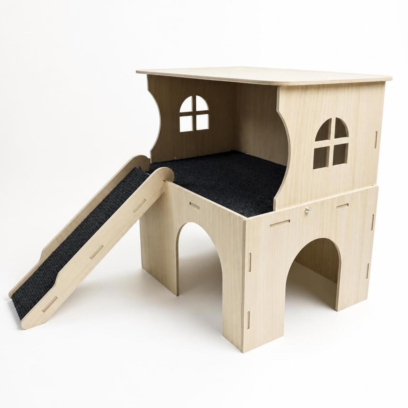 Colcolo Mehrstöckig Mehrkammerhaus mit Rampe | weiches Liegekissen, Hamsterhaus mit Stockwerke, aus, Kleintierhaus Kissen, für Freigehege, Hamster