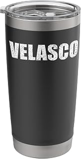 Velasco Surname Retro Hispanic Mexican Spanish Family Stainless Steel Insulated Tumbler