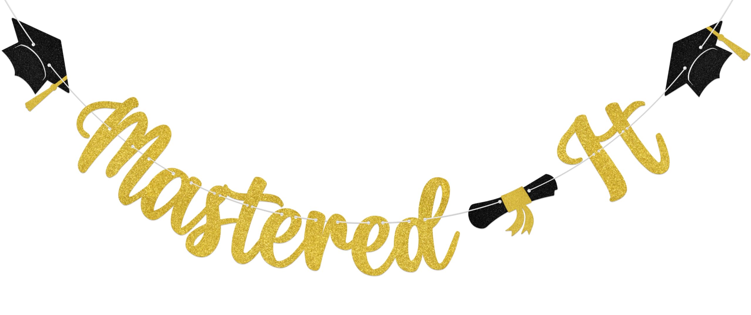 Aumccxz Mastered It Banner Masters Graduation Decorations Mastered It Graduation Decorations Gold