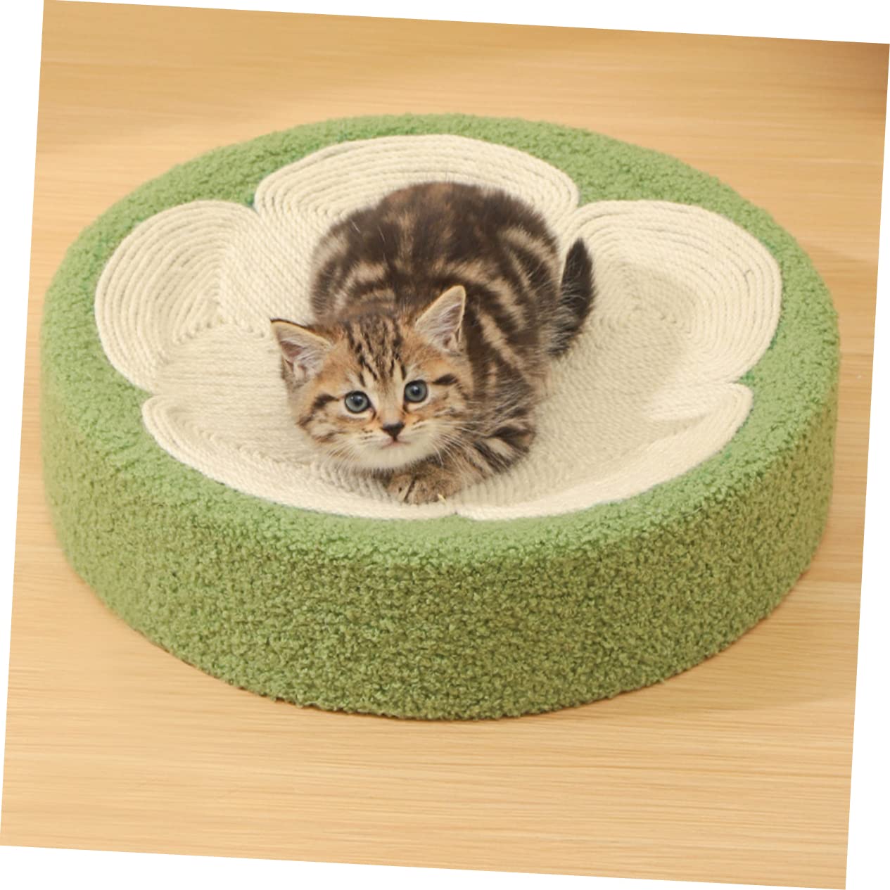 TOYANDONA Rascador de Gato Forma de Cuenco de Sisal Almohadilla para Arañar Juguete para Gatos Casa para Desestresar y Ejercitar Mascota