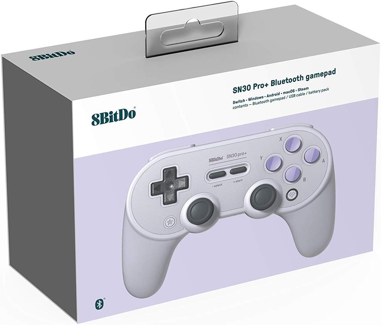 8Bitdo SN30 Pro+ Wireless Bluetooth Game Controller for Windows, macOS, Android, Steam, Nintendo Switch, Raspberry Pi (SN Edition)