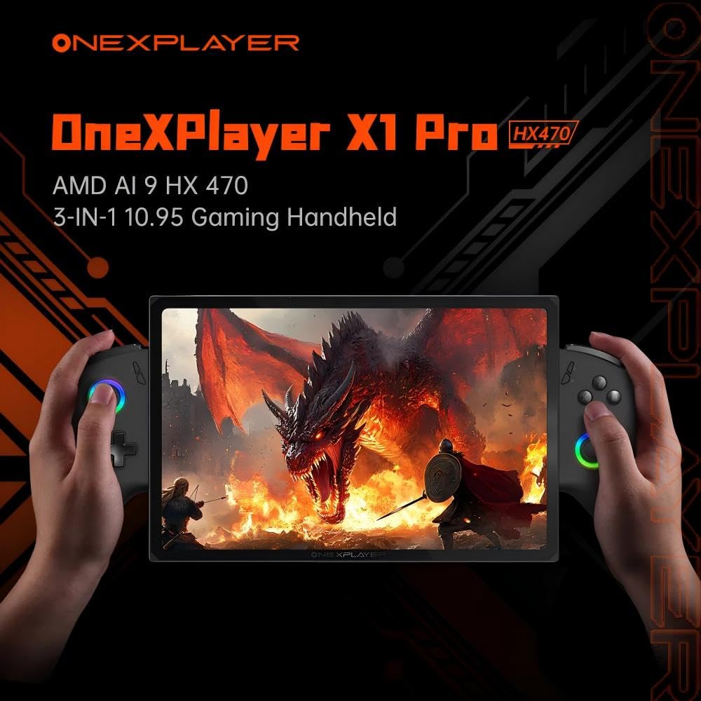 WEELIAO ONEXPLAYER X1 PRO AMD Ryzen™ AI 9 HX 470 Palmare da gioco 3 in 1 | Display da 11 pollici 2.5K | 32 GB LPDDR5X | SSD NVMe da 1 TB | PC da gioco portatile Windows 11 | Pre-ordine