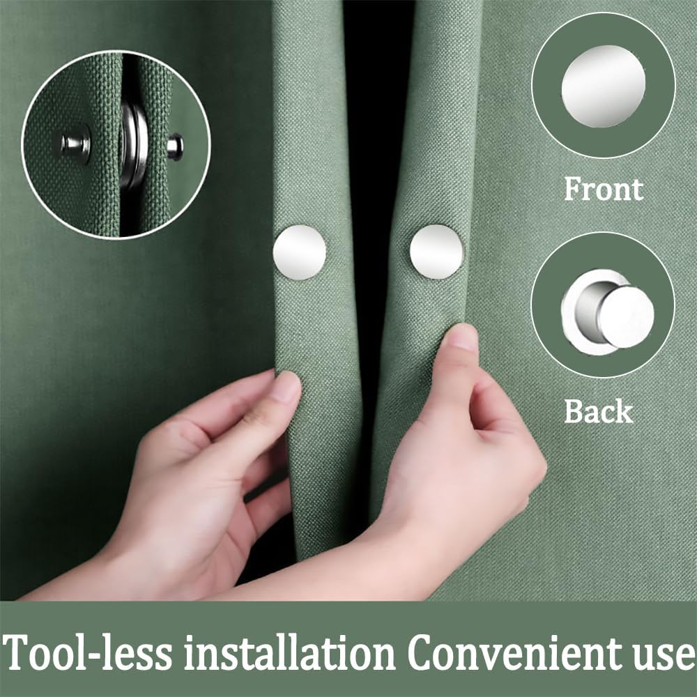 Powerruif Magnetische Vorhangverschlüsse 8 Paar - Für Verdunkelungsvorhänge | Lichtschutz & Sichtschutz