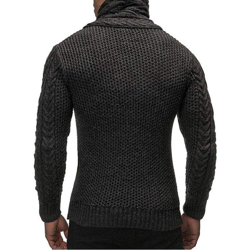 Men Casual Wool Jackets Thick Cardigan Coats Knitted Sweatercoat Loose Button Sweater Top3