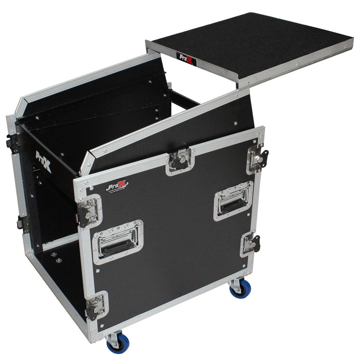ProX T-12MRSS13ULT 13U Top Mixer/DJ 12U Rack Combo Flight Case W/Laptop Shelf and Casters