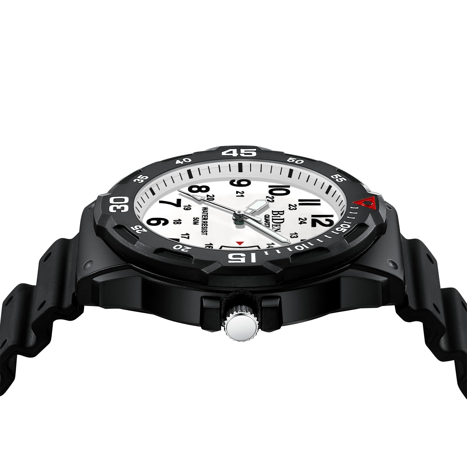 HANPOSH Orologio Uomo Orologi Analogico Al Quarzo Impermeabile In Gomma Siliconica Con Data Luminosa Attività All'aria Aperta Per Uomini e Uomini Per Papà