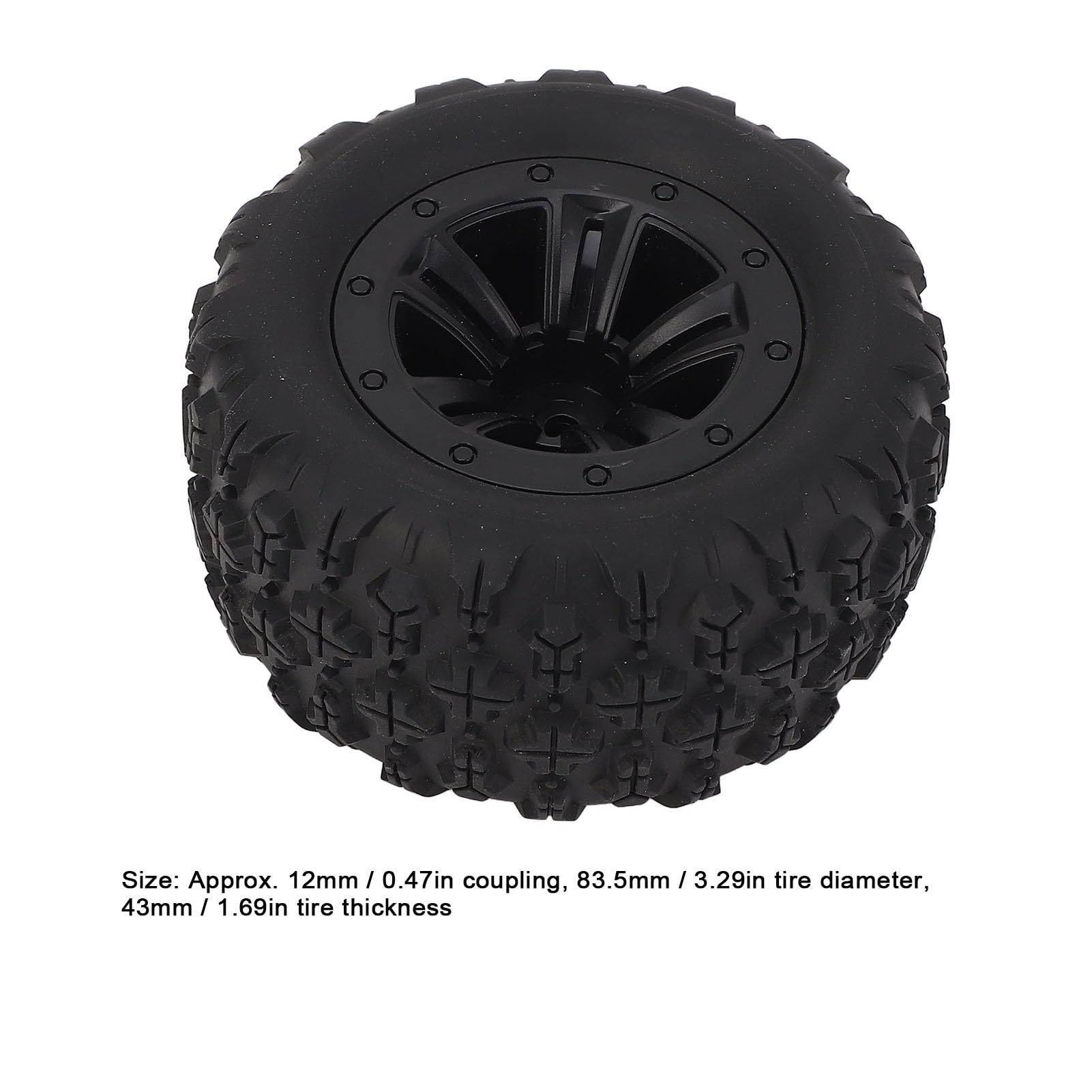 Fockety 12mm Hex Hub RC Cars Wheels and Tires, 4 Pcs RC Wheel Tires for 1/10 RC Off Road Car Truck - Image 3