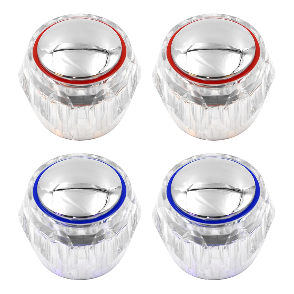 Muiltvoe 4 Piece Faucet Cover Set Hot and Cold Faucet Cover for Basin Bathroom and Kitchen Sink