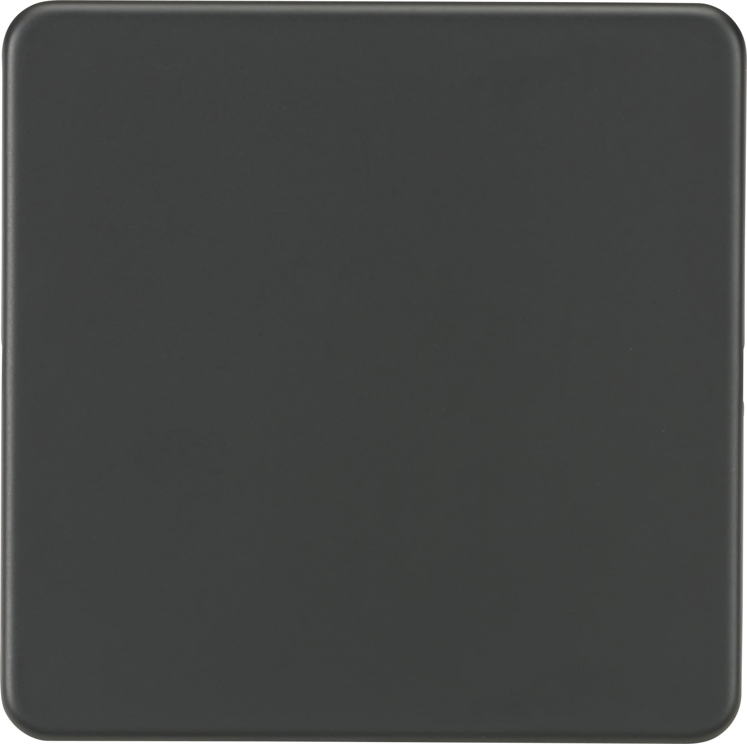 Knightsbridge Antracite Screwless 1G Blanking Plate - Anthracite