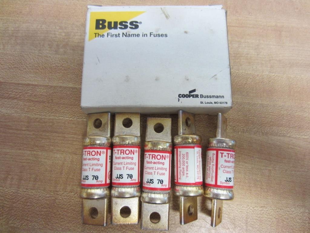 Bussmann JJS-70 Cooper T-Tron JJS70 Fuses 70 Amp Class T (Pack of 5)