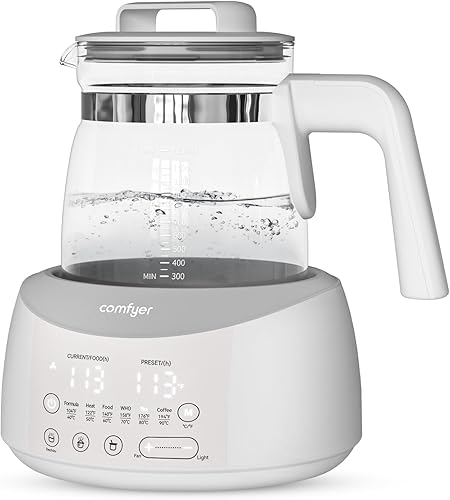 Calentador de biberones cómodo, calentador de biberones con luz nocturna y ventilador de enfriamiento más rápido, calentador de agua instantáneo,