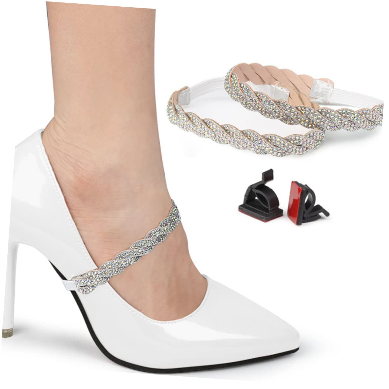 GALPADA 16paia Cinghie Regolabili Per Scarpe Cinturini Antiscivolo e Facili Installare Accessori Sostitutivi Per Scarpe