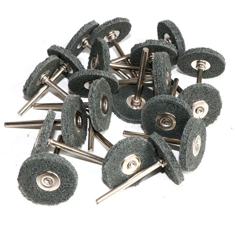 20pc Nylon Fibre Abrasive Point T-Shaped Non-Woven Polishing Grinding Head 3mm/2.35mm Shank(20pc 1000,2.35mm Shank)
