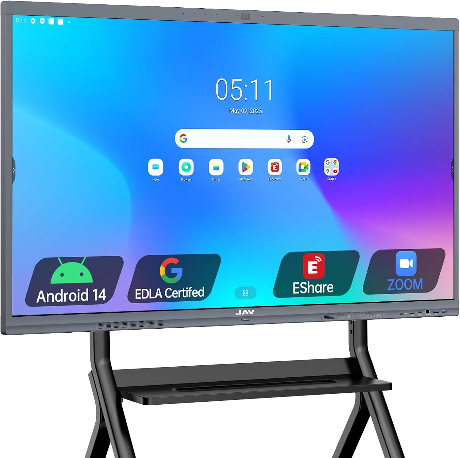 JAV Smart Board Interactive Whiteboard for Classroom Office Home, 4K UHD 8+128GB Touchscreen Smartboard with Built-in EDLA Licensed Android OS & Open App Ecosystem, Wi-Fi & Bluetooth JAV Smart Board Interactive Whiteboard for Classroom Office Home, 4K UHD 8+128GB Touchscreen Smartboard with Built-in EDLA Licensed Android OS & Open App Ecosystem, Wi-Fi & Bluetooth