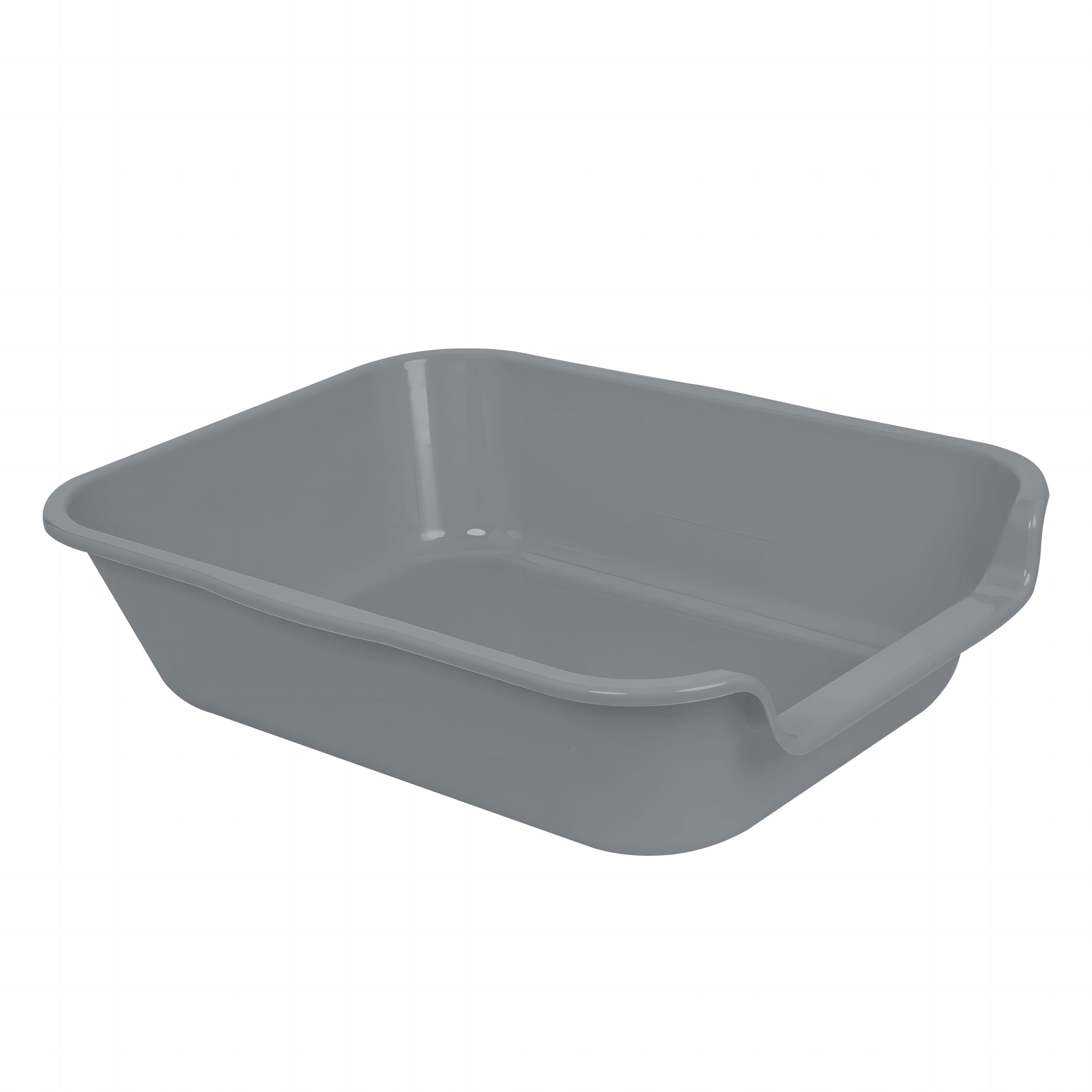 1 Pack Extra Large Dog Litter Box Pan Tray (ABS Material), Low Entry Jumbo Senior Litter Boxes for Multiple Kitten Big Cats, Pet Safe Indoor Dog Potty (Dark Gray, 20" L x 15" W)