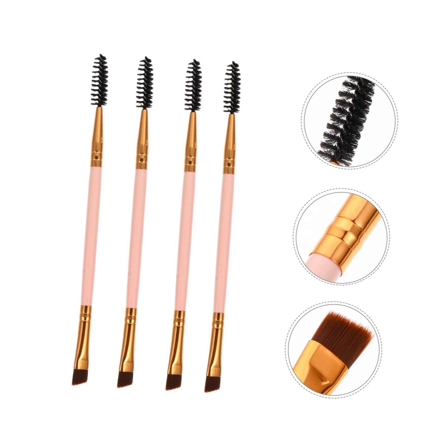 POPETPOP 18pezzi Pennelli Per Sopracciglia e Mascara Pennelli Angolati Per Make-up Occhi Strumenti Di Bellezza Comodi e Resilienti Per Sopracciglia Naturali e Definite