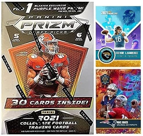 2021 Panini PRIZM Football Draft Picks FACTORY Sealed UNOPENED Blaster Box w30 Cards including 1 Purple Wave Prizm - Look for TREVOR LAWRENCE, disponible en Yaxa El Salvador