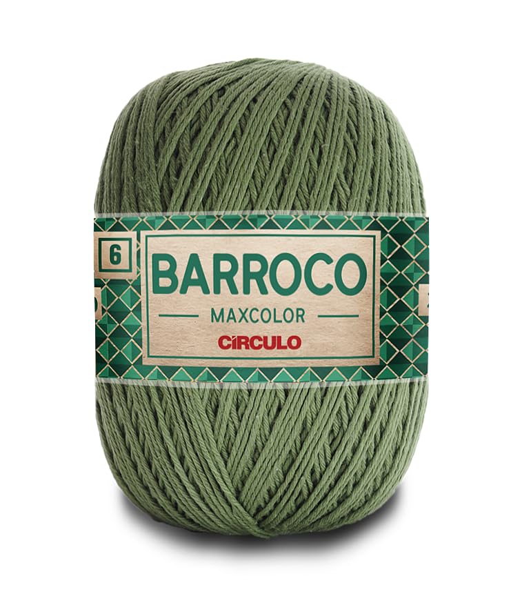 Barbante Barroco Maxcolor Fio 6 200g Circulo Novelo Para Crochê Tricô Artesanato Diversas Cores (5718 - MILITAR)