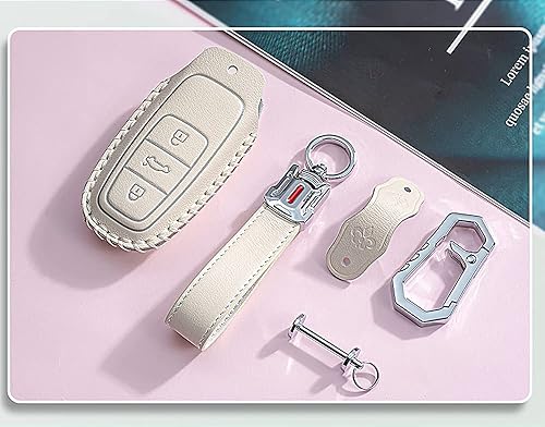 Miniatura 5 de SANRILY Funda de piel de vaca para llavero Audi, Rosado