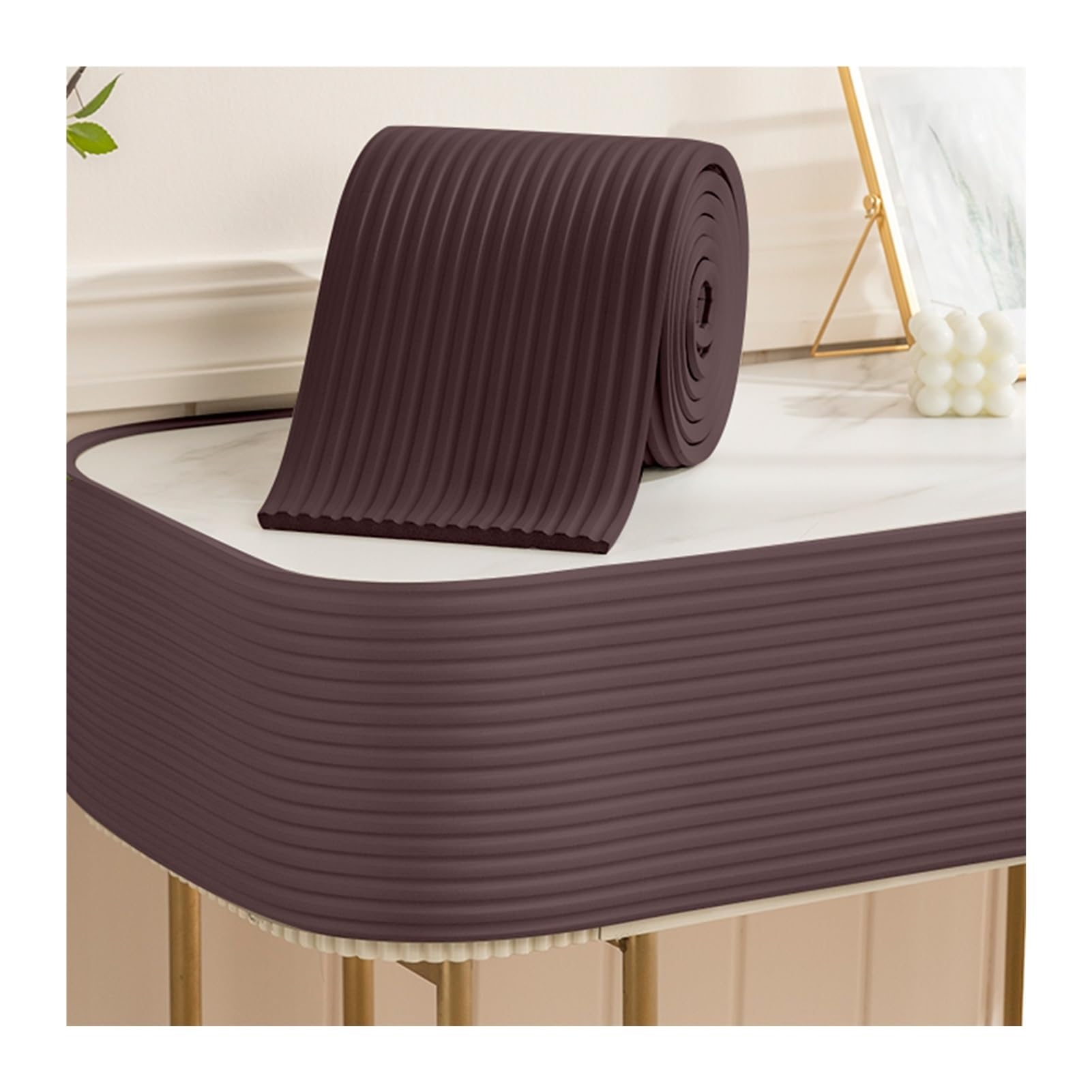 Protector de esquinas y bordes de espuma autoadhesivos, tiras de seguridad para muebles, mesas, sillas, protección de parachoques de escaleras, 2 m