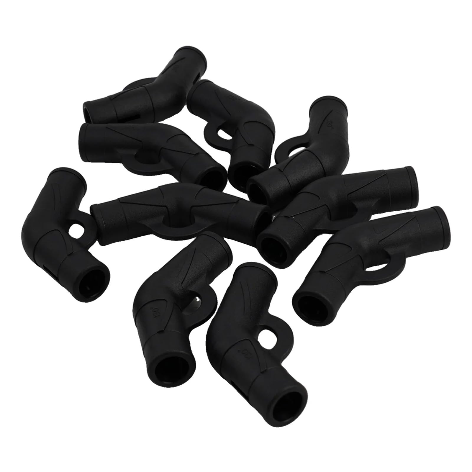 Backpacking Rudiments Lot de 10 jonctions de tente en polystyrène noir pour réparation de poteau et abri extérieur